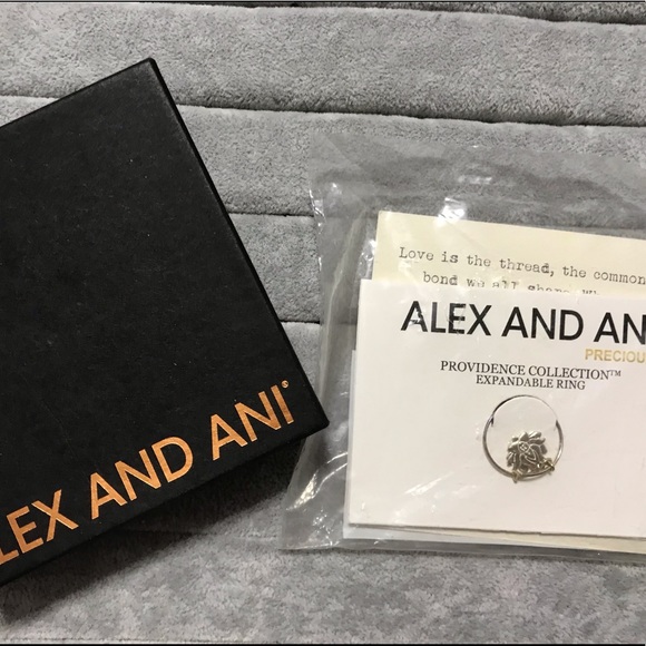 New inPackage Sterling Silver Alex & Ani Providence Collection Lotus Flower Ring - Picture 2 of 8